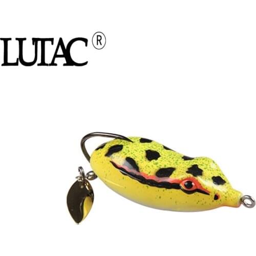 LUTAC Fishing Lure Frog лягушка Wobbler Silicone Bait Swim bait 60mm 16g Fishing Bait Snakehead Spinner Spoon