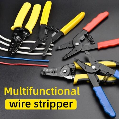 Multifunction Stripping Pliers Mini Cutter Tool Cable Wire Connector Crimping Terminals Capacity 0.5-6mm² Portable Scissors