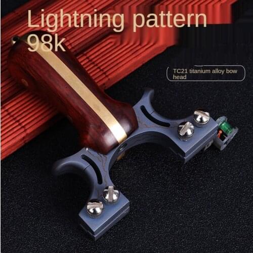 Powerful Titanium Alloy High-precision Slingshot Flat Rubber Band Clip Fast Pressure Catapult Special For Outdoor Hunting