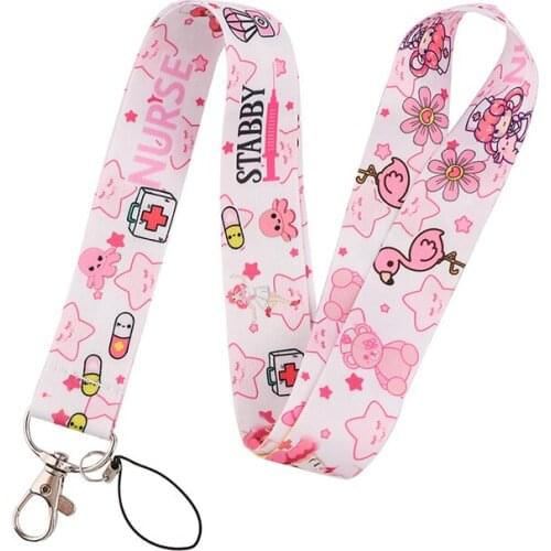 Cartoon Doctor team Neck Strap Lanyards ID badge card holder keychain Mobile Phone Strap Gift Ribbon webbing necklace