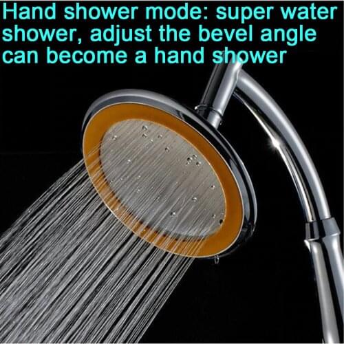 Bathroom Top Spray Round 6 Inch Rain Shower Head 360 Rotating Water Saving Powerful High Pressure Showerheads Bathroom portable