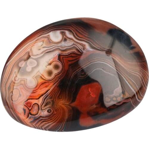 Irregular Polished Banded Agate Palm Stones Worry Stones Pebble Healing Crystal