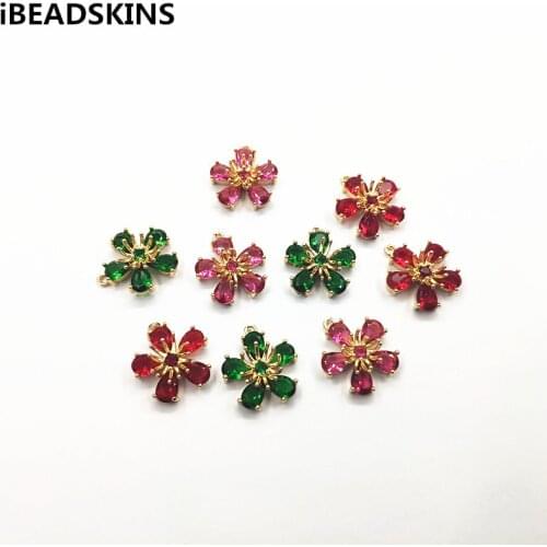 New arrival! 17X15mm 30pcs Crystal rhinestone Flower shape charm/Connectors for Necklace,Earrings parts,hand Made Jewelry DIY