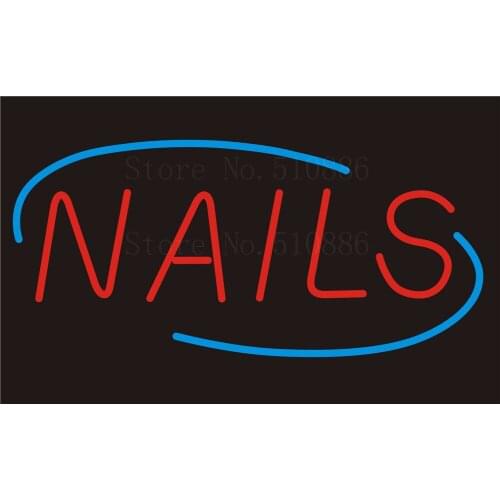 Custom NEON Sign Board Nails Toenail Glass Tube Beer Party Bar Club Pub Display Store Shop Light Signboard Signage Signs 17*14"