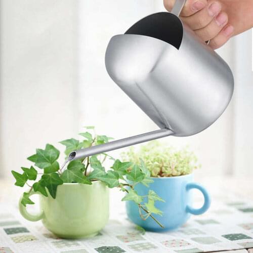 300/500mL Stainless Steel Watering Can Garden Plant Flower Long Mouth Sprinkling Pot