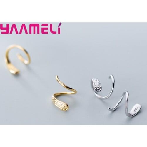 Simple Fashion 925 Sterling Silver Minimalist Earring Korea Cute Spiral Shape Earrings for Women Party Statement Jewelry