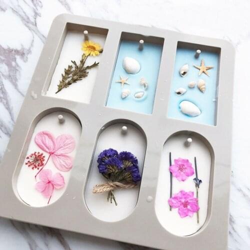 Diy Silicone Mold Aromatherapy Flower Soap Mold Hanging Ornaments 3D Handmade Plaster Wax Resin Molds Craft Accessories Tool Hot