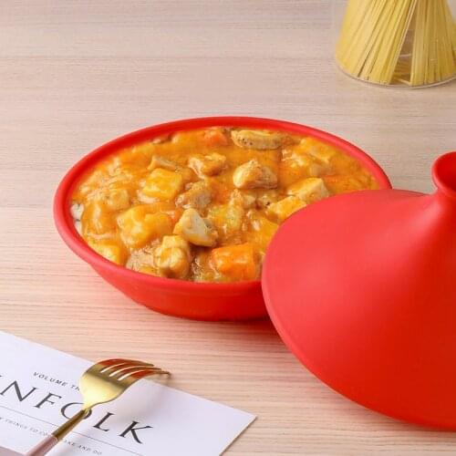 Collapsible Bowl-Silicone Steamer with Handle & Lid for Collapsible Meal Prep Food Storage Containers BPA Free