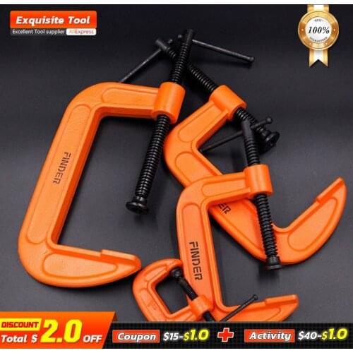 Heavy Duty Fast Woodworking G Type Clamp Clip Thickening G-type Tool Quick Ratchet Release Squeeze Work Spreader Gadget DIY Tool