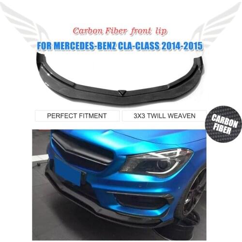 Carbon Fiber Front Bumper Lip Spoiler For Benz CLA Class W117 2014 2015 Car Styling