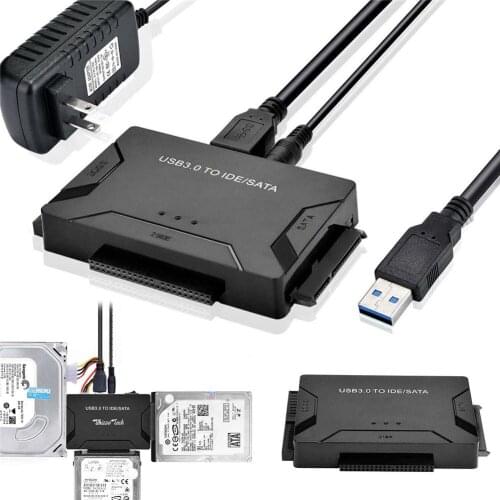 Universal USB 3.0 to IDE/SATA Converter with Power Switch Hard Disk Multifunctional Adapter