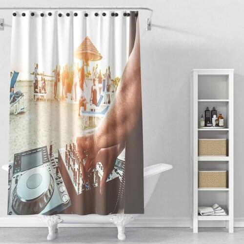 Summer Vacation Hawaii Tropical plants 3D Print Style Waterproof Shower Curtains Home Decoration Bathroom Polyester Fabric