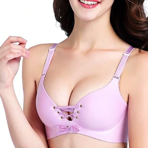 Womens Push Up Bras Adjustable Brassiere Gather Lingerie Top Padded Sexy Underwear Plus Size A B C D Cup