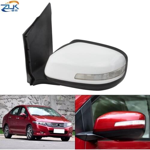 ZUK Exterior Rearview Door Mirror Assy For HONDA CITY GM2 GM3 2009-2014 5-PINS With Turn Signal 7-PINS With Electric Folding