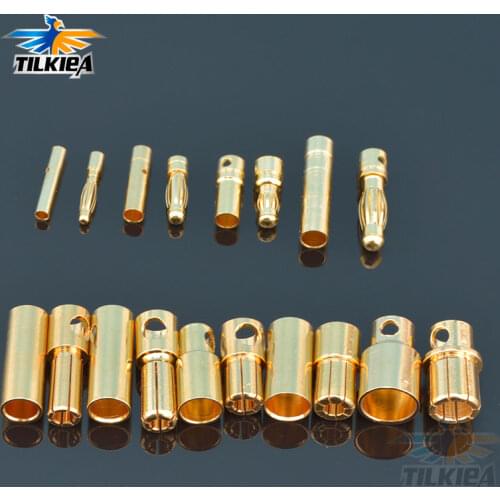 2 pairs 2.0mm 3.5mm 4.0mm 5.0mm 5.5mm 6.0mm 6.5mm 8.0mm Male Female Bullet Banana Connector Plug For Boat Car ESC Battery Motor