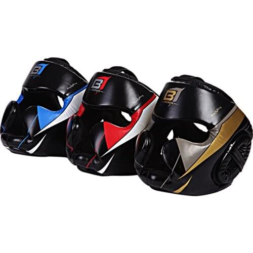 2020 Pretorian Best Boxing Headgear Sanda Kick Boxing Head Protector PU leather For Men Women In TKD Karate 3 Colors Box Helmet