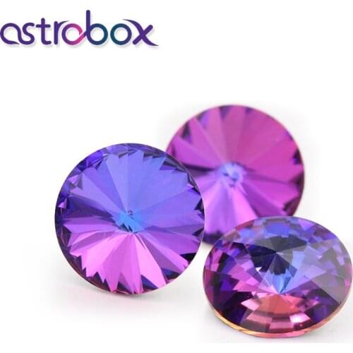 5pcs Glitter Rhinestones Crystal Glass Violet Blue hotfix pointBack Strass Sewing & Fabric Garment Rhinestone Nail Art Stone