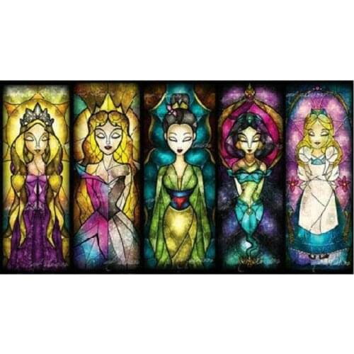 5D DIY Diamond Painting Cross Stitch princess Full square diamond Embroidery picture resin drill Mosaic paste art painting Decor