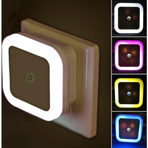 Wireless LED Night Light EU Plug Sensor Lighting For Children Bedroom 110V 220V Mini Square Touch Nightlight Living Room Lamp