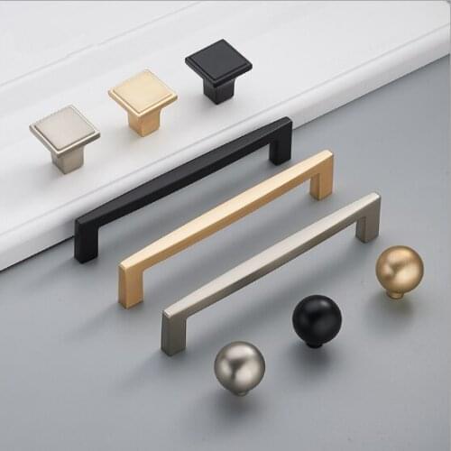 96/128mm 192mm Black silver gold zinc alloy solid wardrobe Handle kitchen cupboard pulls drawer knobs furniture handle hardware