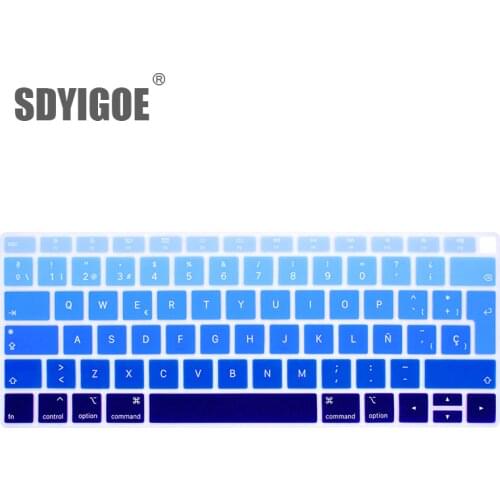 Spanish Chile Laptop keyboard cover for macbook air 13 A1932 EU Keyboard Cover Color protective film display keyboard stickers