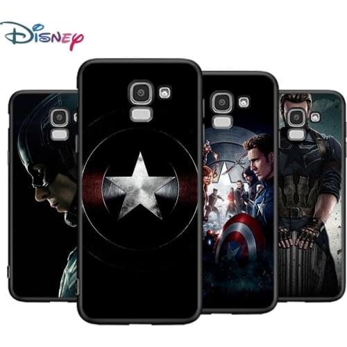 Black Soft Captain America Marvel For Samsung Galaxy J8 J7 Duo J6 J5 Prime J4 Plus J3 J2 Core 2018 2017 2016 Phone Case
