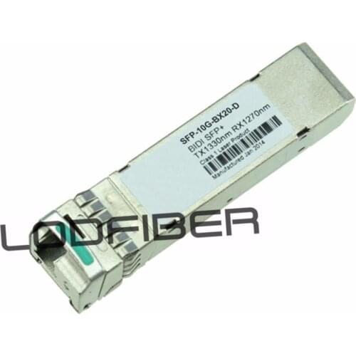 Cisco SFP-10G-BX20D-I Compatible 10GBASE-BX20-D SFP+ 1330nm-TX/1270nm-RX 20km DOM Transceiver