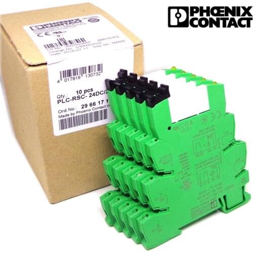 OHCENIX CONTACT 2PCS 2966171 Slim Relay 2966016+2961105 (relay+socket) 24VDC PLC-RSC-24DC/21 PLC-BSC-24DC/21 Wafer relay