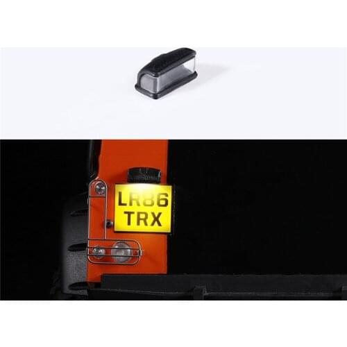 License Tag Lamp for 1/10 TRAXXAS TRX4 Defender SCX10 90046 KM2 Rear License Plate Tag Light RC Car Accessories