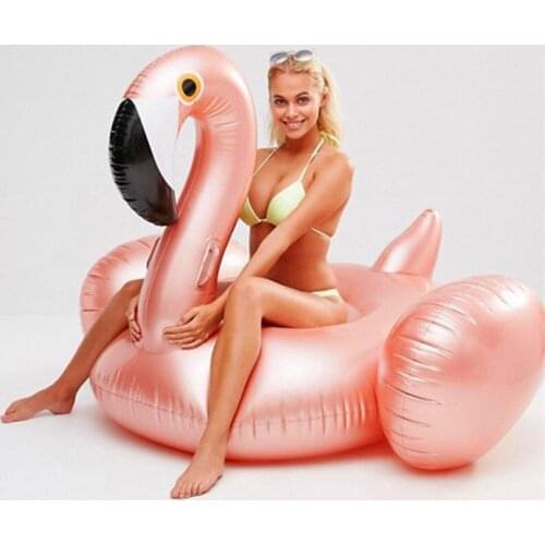 Inflatable Flamingo Pool Float Swimming Circle Rubber Ring Adults Kids Pool Party Summer Holiday Toys Water Mattress Beach Bed