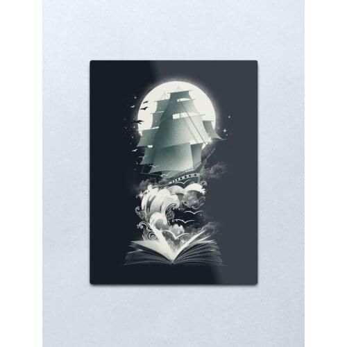 Book of Adventures Metal Print Tin Sign Bar Home Wall Decor Metal Art Poster