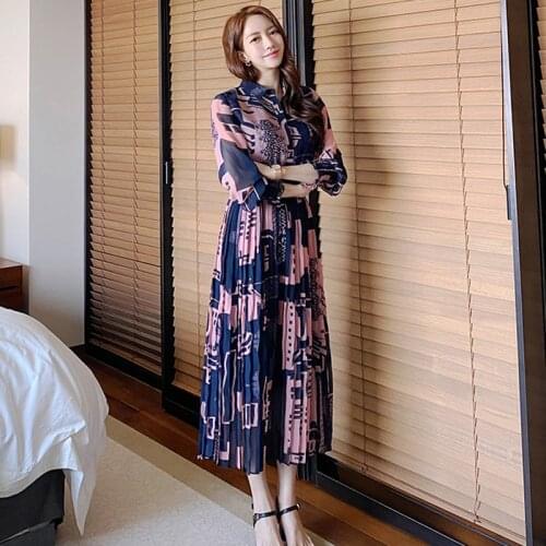New arrival comfortable fashion beach party dress temperamental print high quality cute elegant formal long a-line dres