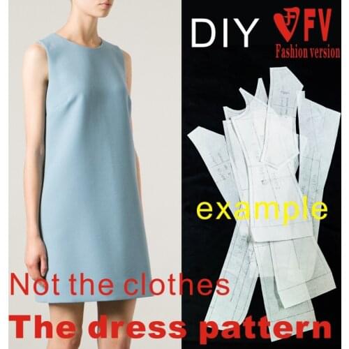 Clothing DIY The dress Dresses Sewing Pattern cutting drawing Womens Dress Sewing Template BLQ-90