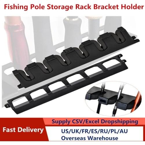Fishing Rod Display Stand Fishing Pole Storage Rack Bracket Holder Wall-mounted Fishing Rod Rack Fishing Gear Accessories