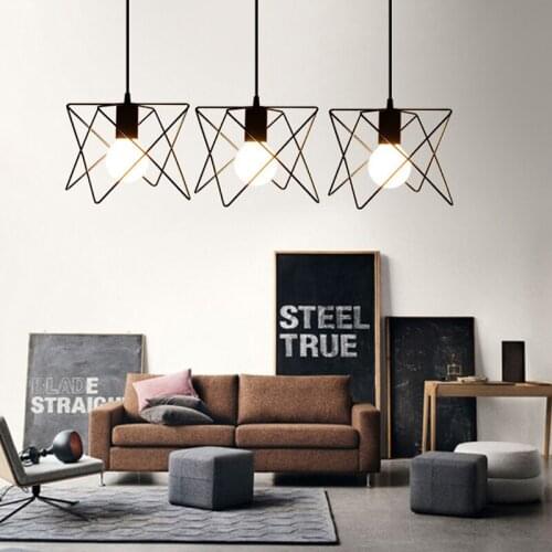 Simple geometry restaurant Iron Modern led pendant lamp bar desk lamp North small nordic light kitchen pendant light modern lamp