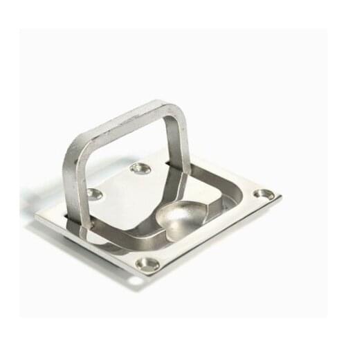 Marine Boat Yacht 316 Stainless Steel Rectangular Deck Latch 76x56mm 3* 2.2Inch