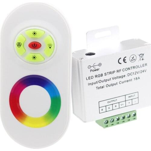 RF Remote Control Led Strip Controller for Rgb Tape Touch Led Rgb Controller 12v 24v PWM CCT Led Dimmer for Leds Controlador