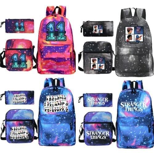 Stranger Things School Backpack Boys Girls Shoulder Bag Pencil Case Man Women Travel Backpack Teens Backpack