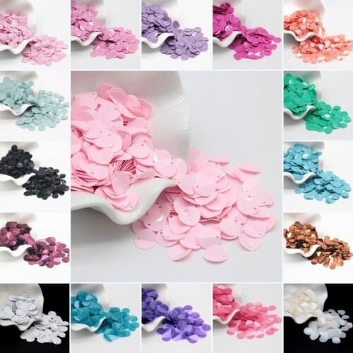 Fold Sequin Paillettes 8/10/12mm MultiColor Cup Oval Shape Loose Sequins DIY Wedding Craft Women Garment Sewing Accessories 10g