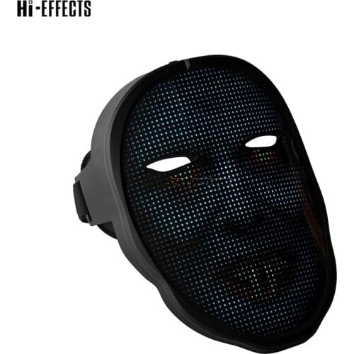Led Mask Scary Smailing Led Mask Halloween Stage Lighting For Halloween Party Decoration Diy Text Animation