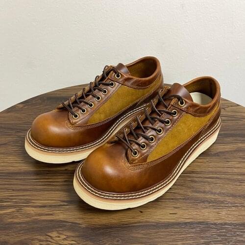 Yomior Vintage British Men Shoes Handmade High Quality Cow Leather Dress Ankle Boots Tooling Autumn Motorcycle Boots Work Luxury