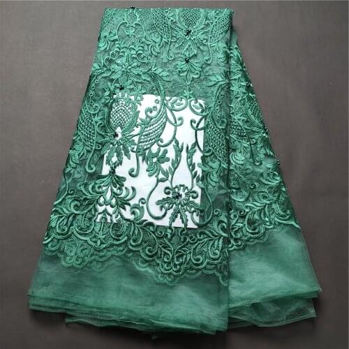 High Quality African Soft Embroidery French Mesh Milk Silk Lace Fabric Stone For Nigerian Dress Sewing JL016