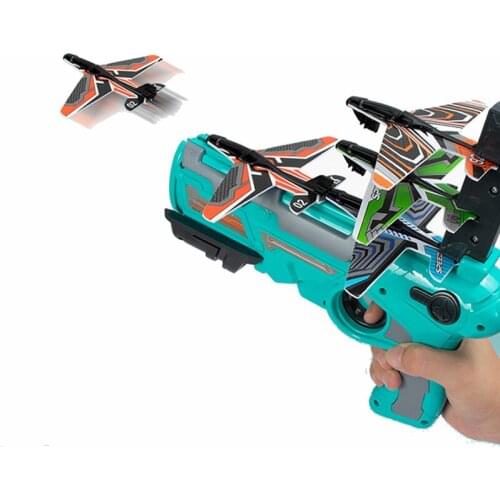 High Quality Spring Foam Catapult Aircraft Pistol Toy Soft And Light Battle Launcher ChildrenS Outdoor Flying Glider Gifts