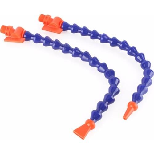 1Pc 1/4'' 3/8" 1/2"BSPT Male Threaded Round Flat Flexible Plastic Water Oil Coolant Pipe Hose For Lathe CNC With Regulate Switch