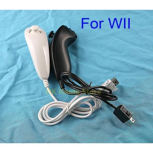 1pc Wired Vibration Shock Game Controller left gaming remote Nunchucks for Nintendo Wii Controller