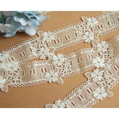 10Yards High Quality Beautiful Black White Lace Ribbon Tape Flowers Lace Trim DIY Embroidered For Sewing Decoration Apparel