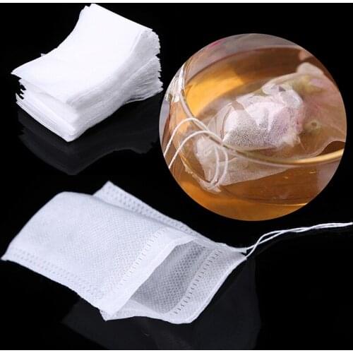 100pcs Reusable Food Filter Mesh Bag Non-woven Fabric Mesh Bag Nut Milk Bean Fish Soup Cook Boiling Storage Teabags 5x7cm/8x10cm
