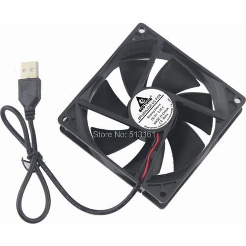 50 PCS Gdstime 92mm Black DC 5V USB Cooling Fan Silent Computer Case PC CPU Cooler 92x92x25mm