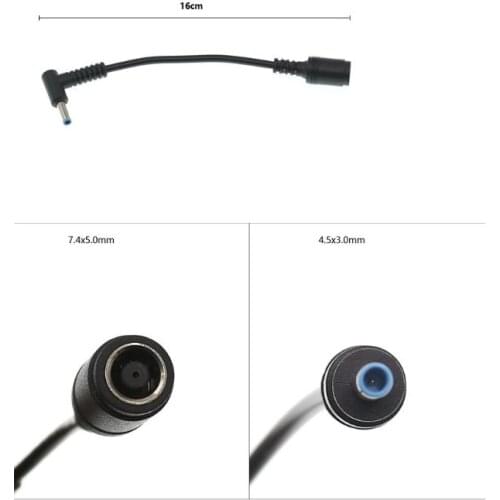 90 degrees 7.4x5.0mm Female To 4.5x3.0mm Male Tip Power Adapter Converter Cable For Hp Dell laptop