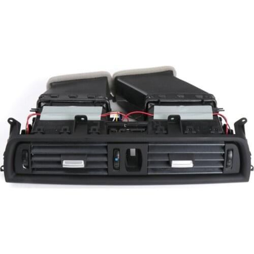 Car Front Console Dash Air Conditioner Chromed AC Vent Assembly Panel Grille Cover For BMW 5 Series F10 F11 F18 2010-2017